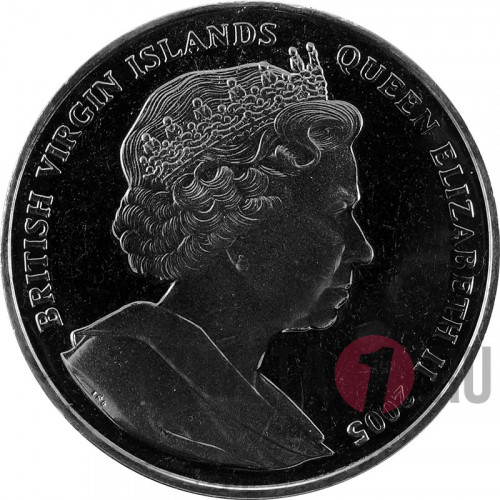1 доллар - Семья дельфинов - 2005 год - Британские Виргинские острова