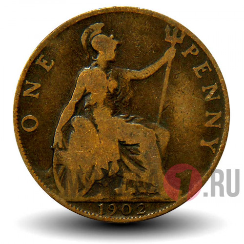 One Penny 1902 год - Великобритания