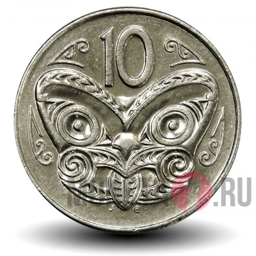 10 центов 1996 года - Новая Зеландия - Маска Маори