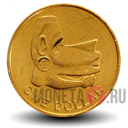 1 доллар 2012 года - Соломоновы Острова - Статуя морского духа
