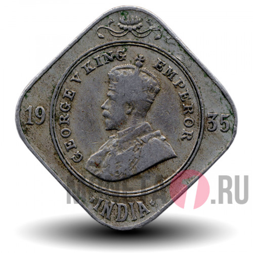 2 Annas 1935 года - George V - Британская Индия
