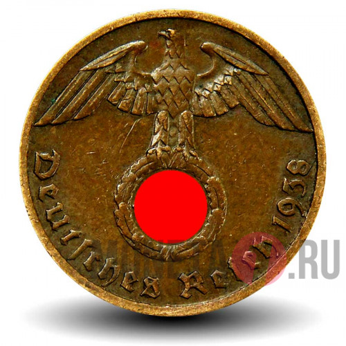 1 рейхспфенниг 1938 года - Третий Рейх - A