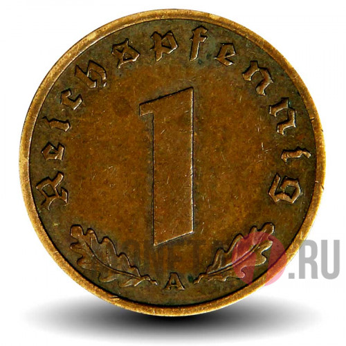 1 рейхспфенниг 1938 года - Третий Рейх - A