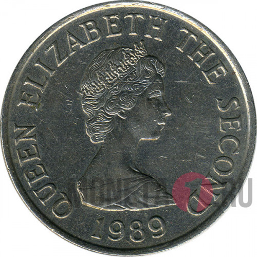 10 pence 1989 год - Остров Джерси