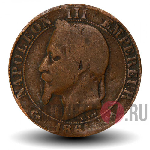 5 сантимов 1861 года - Франция - Наполеон III (K)
