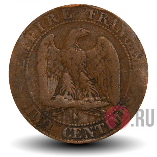 5 сантимов 1861 года - Франция - Наполеон III (K)
