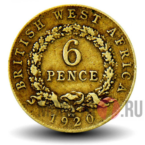 6 пенсов 1920 года - KN - Британская Западная Африка - George V