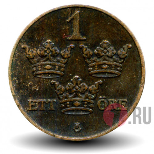 1 ore 1913 года - Швеция - Густав V