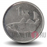 1 крона 1991 года - Исландия - Треска
