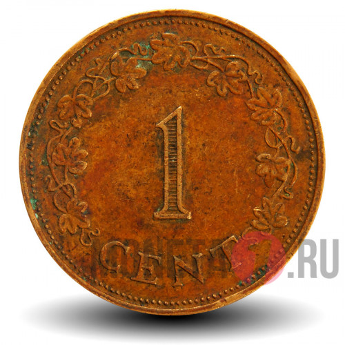 1 цент 1972 года - Мальта - Георгиевский крест