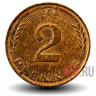 2 пфеннига 1984 года - ФРГ - Дуб - F