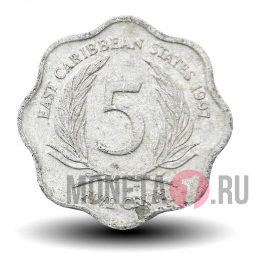 5 центов 1997 года - Восточные Карибские территории - Елизавета II