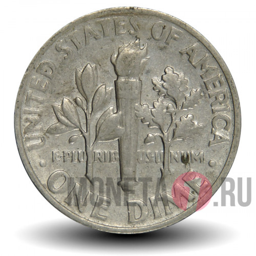 1 дайм 1968 года - США - Рузвельт - D