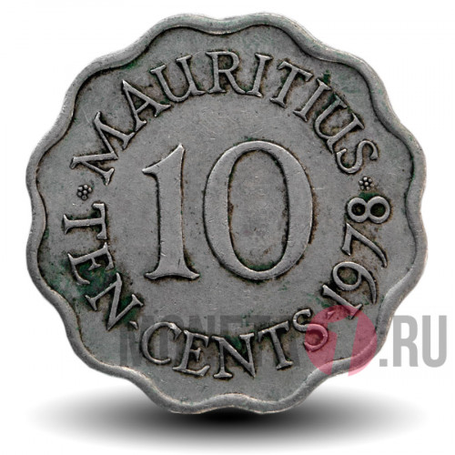 10 центов 1978 года - Маврикий - Elizabeth II