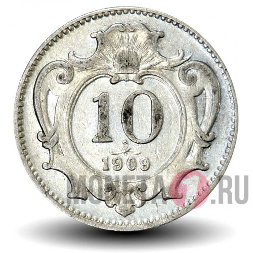 10 геллеров 1909 года - Австро-Венгерская империя - Франц Иосиф I