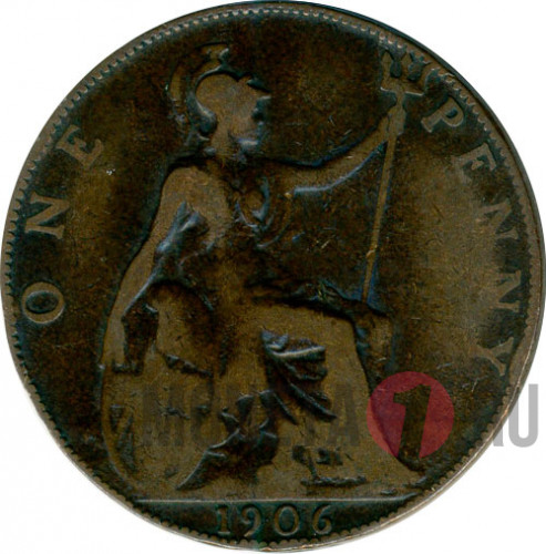 One Penny 1906 год - Великобритания