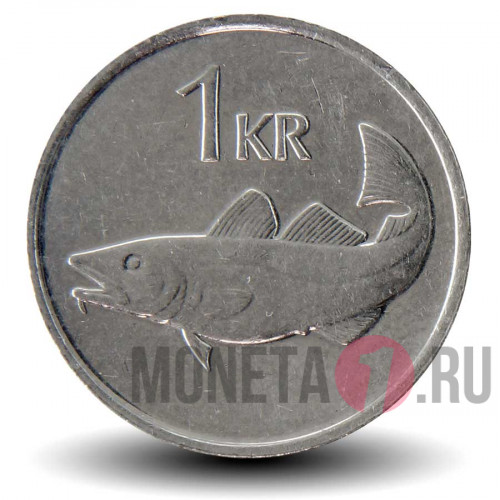 1 крона 2011 года - Исландия - Треска - XF