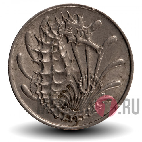 10 центов 1967 года - Сингапур - Морской конек
