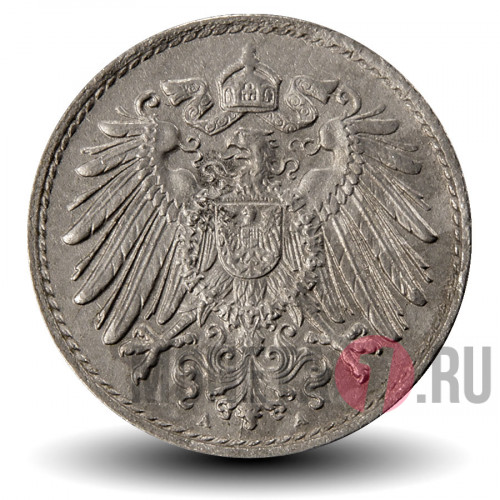 5 пфеннигов 1919 года - Германская Империя - Вильгельм II - A