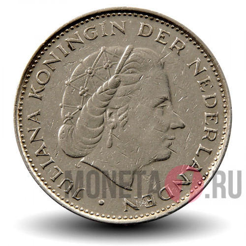 2 1/2 гульдена 1969 года - Нидерланды - Юлиана (петух)