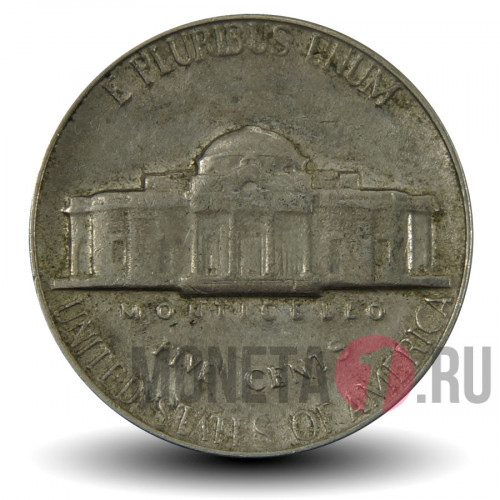 5 центов 1970 года - Усадьба Монтичелло (Monticello) - США - S