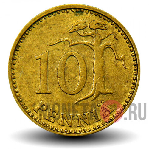 10 пенни 1976 года - Финляндия