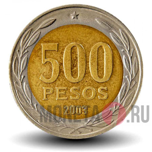 500 песо 2003 года - Чили - Рауль Сильва Энрикес