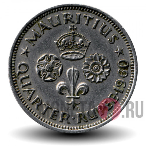 1/4 рупии 1960 года - Маврикий - Elizabeth II