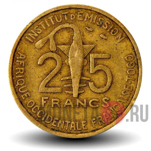 25 франков 1957 года - Французская Западная Африка