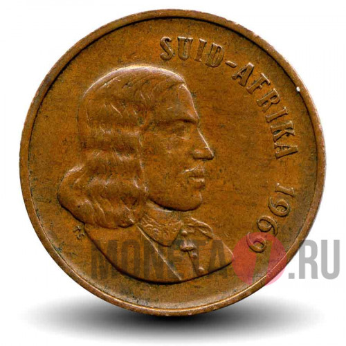 2 цента 1969 года - ЮАР - Ян ван Рибек - SUID-AFRIKA