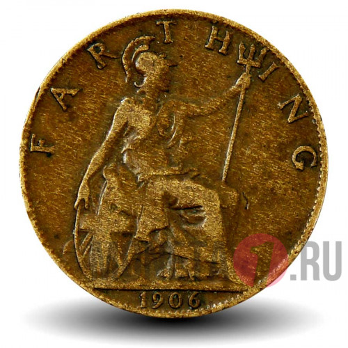 Фартинг 1906 года - Великобритания - Edward VII