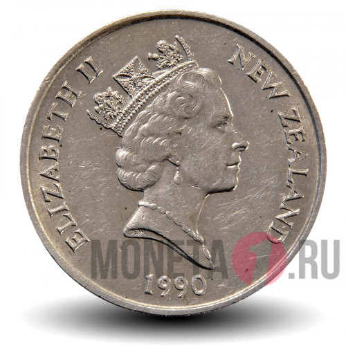 20 центов 1990 года - Новая Зеландия - Талисман Маори