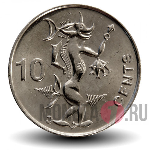 10 центов 2012 года - Соломоновы Острова - Морской дух Нгореру