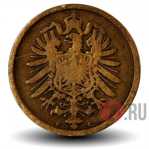 2 пфеннига 1876 года - Германская Империя - Вильгельм I - C
