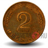 2 пфеннига 1980 года - ФРГ - Дуб - J