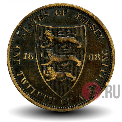 1/12 шиллинга 1888 года - Остров Джерси
