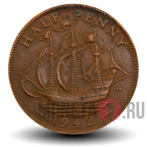 1/2 пенни 1942 года - Великобритания