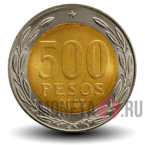 500 песо 2008 года - Чили - Рауль Сильва Энрикес