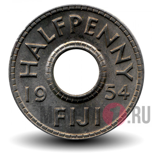 1/2 пенни 1954 года - Elizabeth II - Фиджи