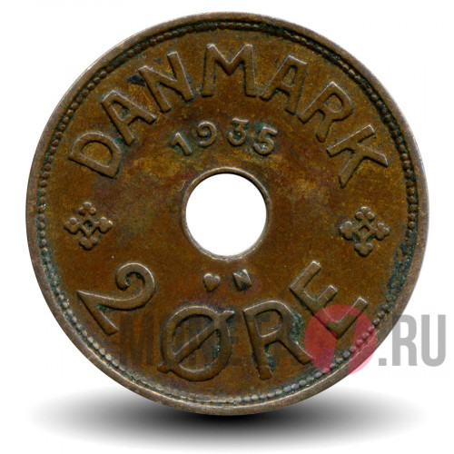 2 ore 1935 года - Дания - Кристиан X
