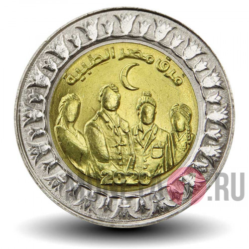 1 фунт 2021 года - Медики. Борьба с COVID-19 - Египет