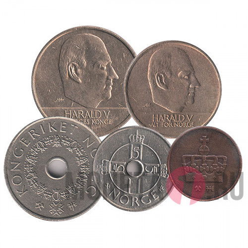 Набор современных монет Норвегии 1996-2006 гг.