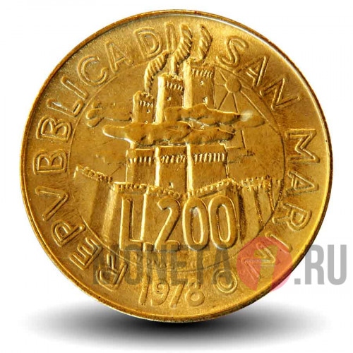 200 лир 1978 года - Ткачиха - Сан-Марино