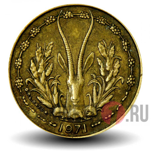 10 франков 1971 года - Западно-Африканские штаты