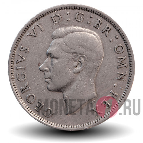 Half Crown 1950 года - Великобритания - George VI