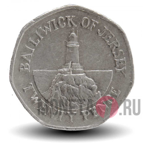 20 пенсов 1998 года - Остров Джерси - Маяк Ла-Корбьер