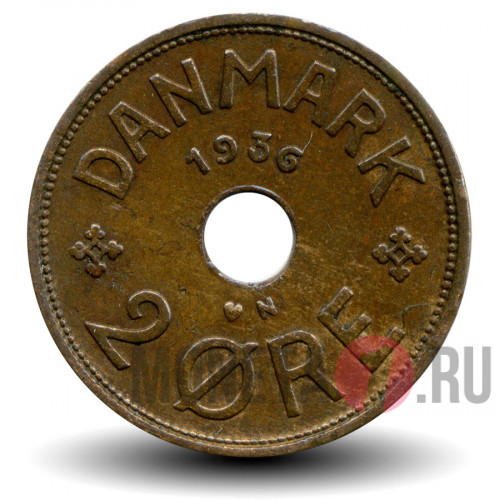 2 ore 1936 года - Дания - Кристиан X