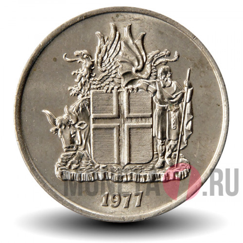 5 крон 1977 года - Исландия