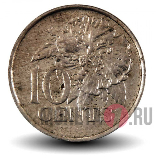 10 центов 2003 года - Тринидад и Тобаго - Гибискус