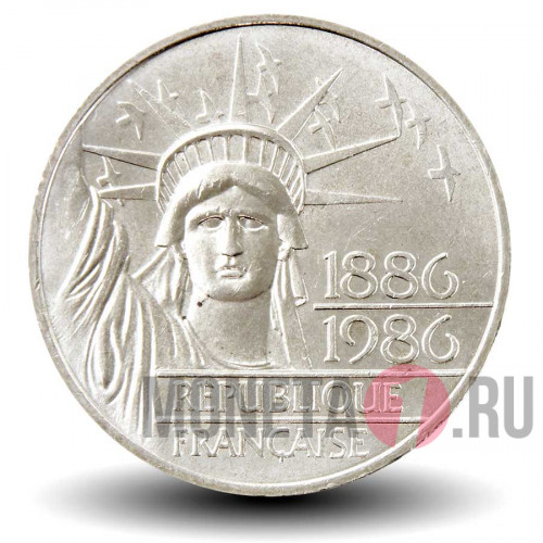 100 франков 1986 года - Франция - Статуя Свободы